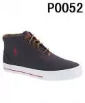 polo ralph lauren oiled suede high top boat chaussures in lt p0052 bleu